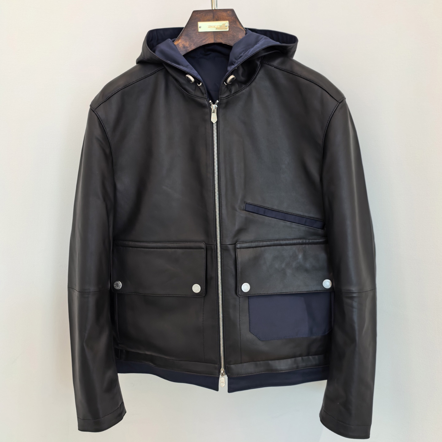 Hermes Reversible Zipped Hooded Jacket With Leather Detail - DesignerGu