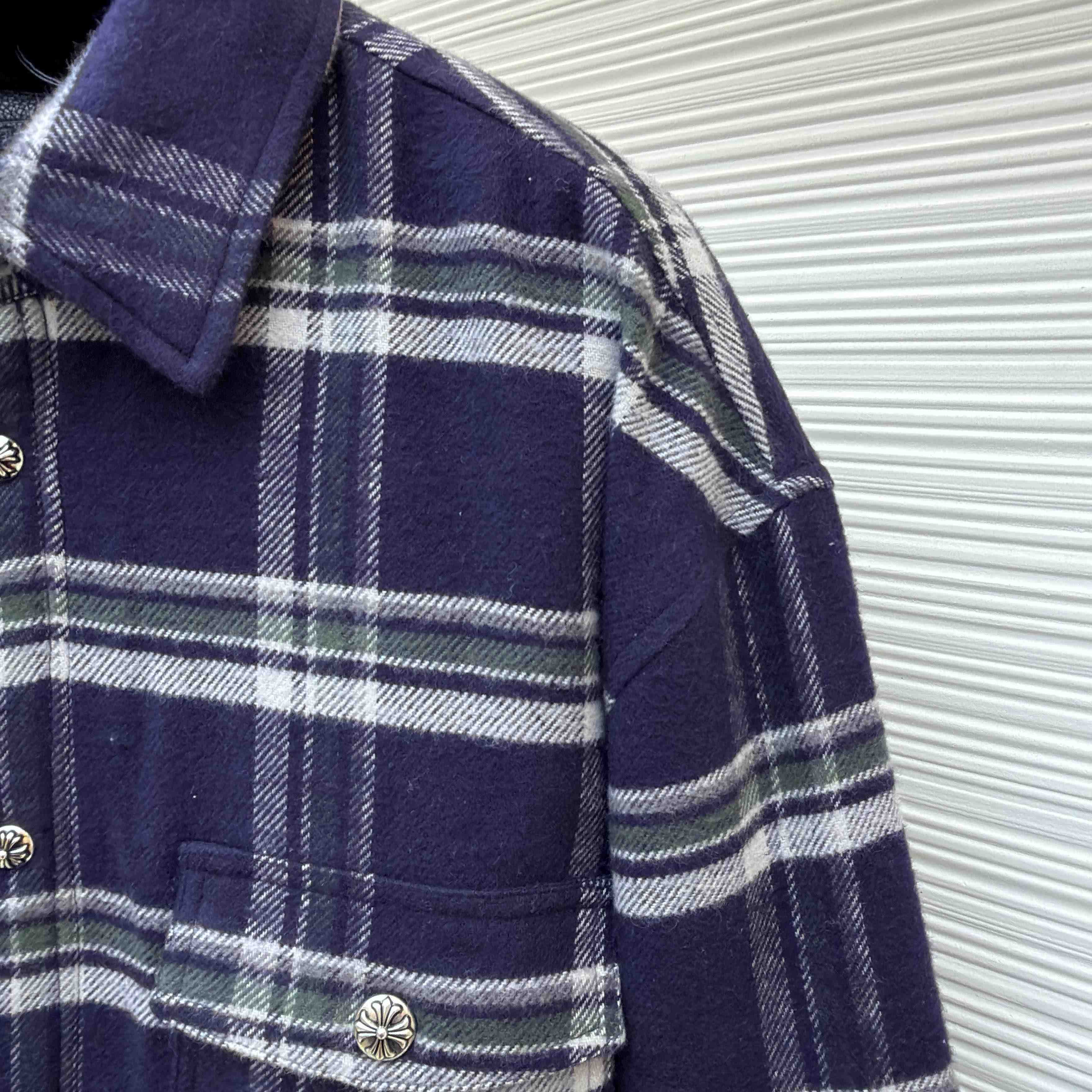 Chrome Hearts Work Dog Pile Lined Flannel Shirt Jacket  - DesignerGu