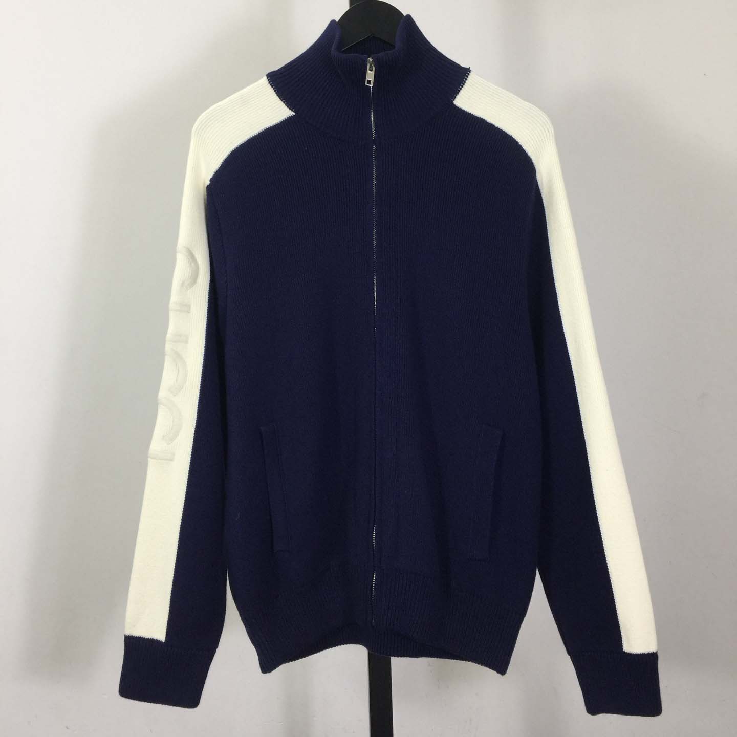 Gucci Cotton Knit Zip Bomber Jacket - DesignerGu