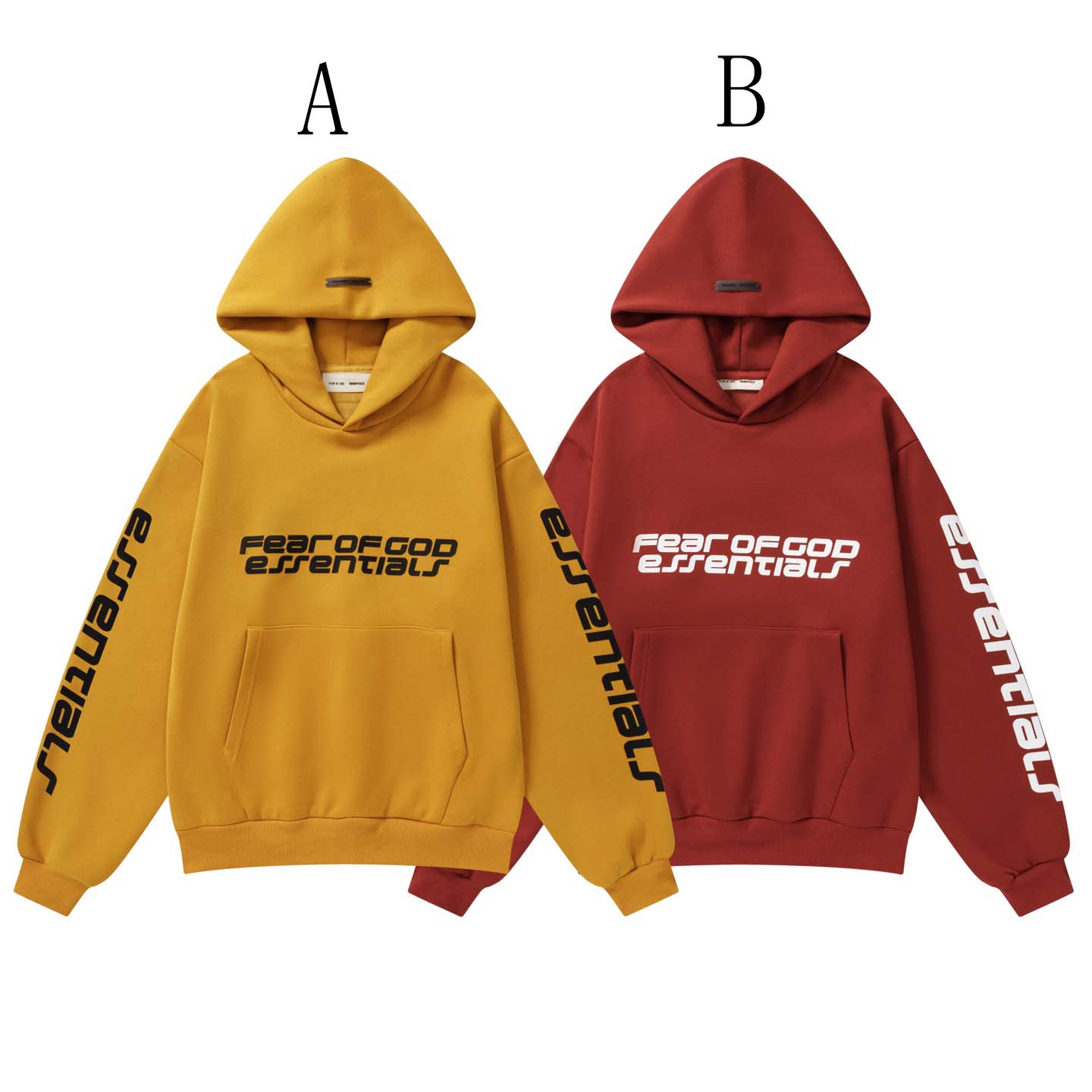 Fear of God Essentials Crimson Cropped Relaxed Hoodie - DesignerGu