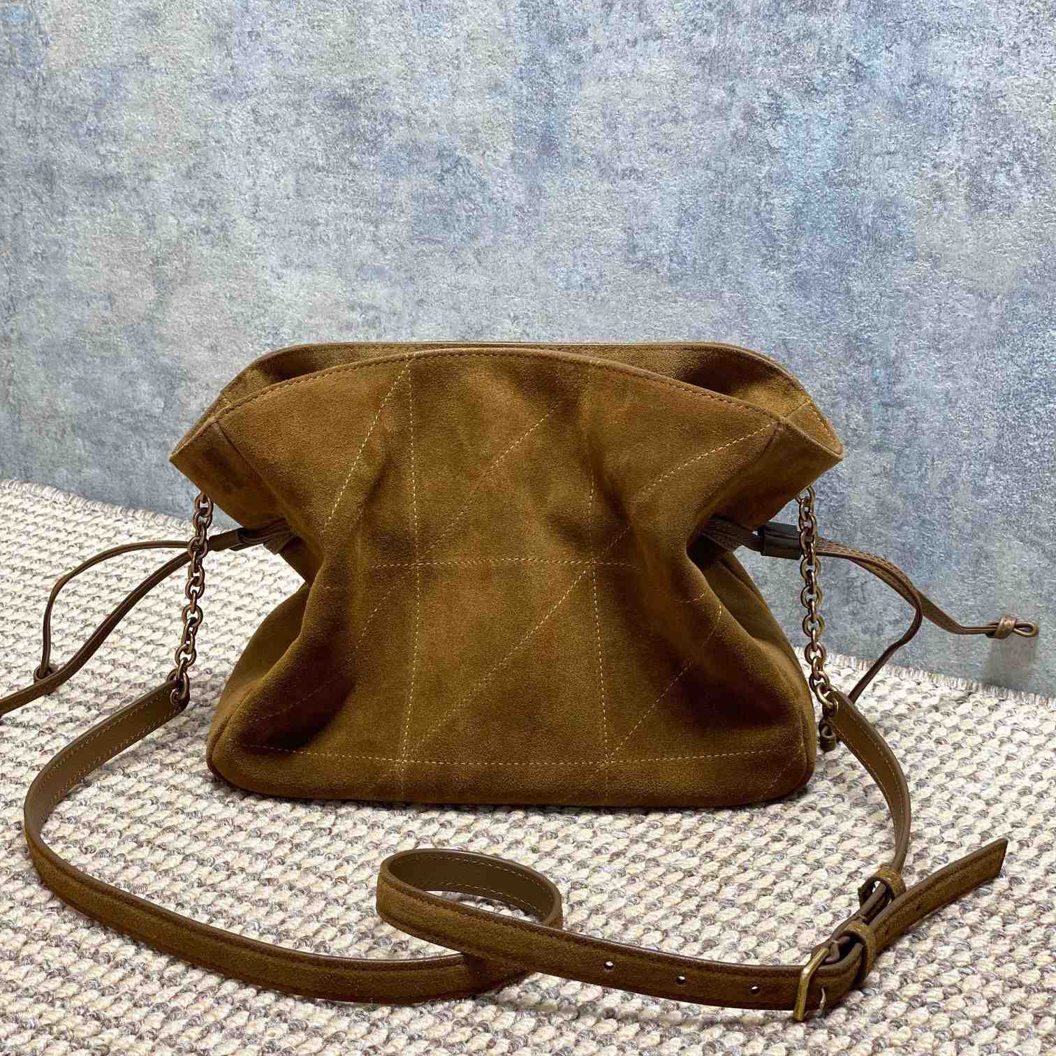 Saint Laurent Jamie Shoulder Pouch In Suede - DesignerGu