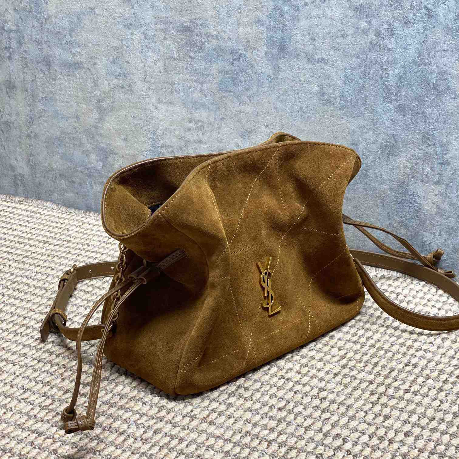 Saint Laurent Jamie Shoulder Pouch In Suede - DesignerGu