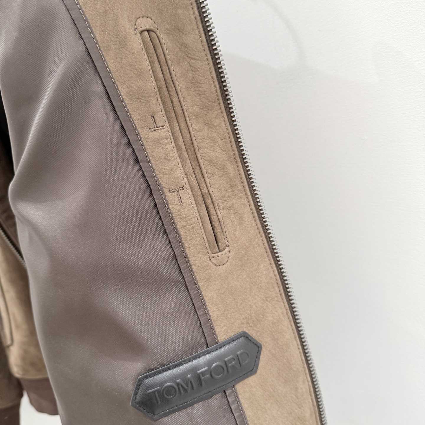 Tom Ford Men's Suede Bomber Jacket - DesignerGu