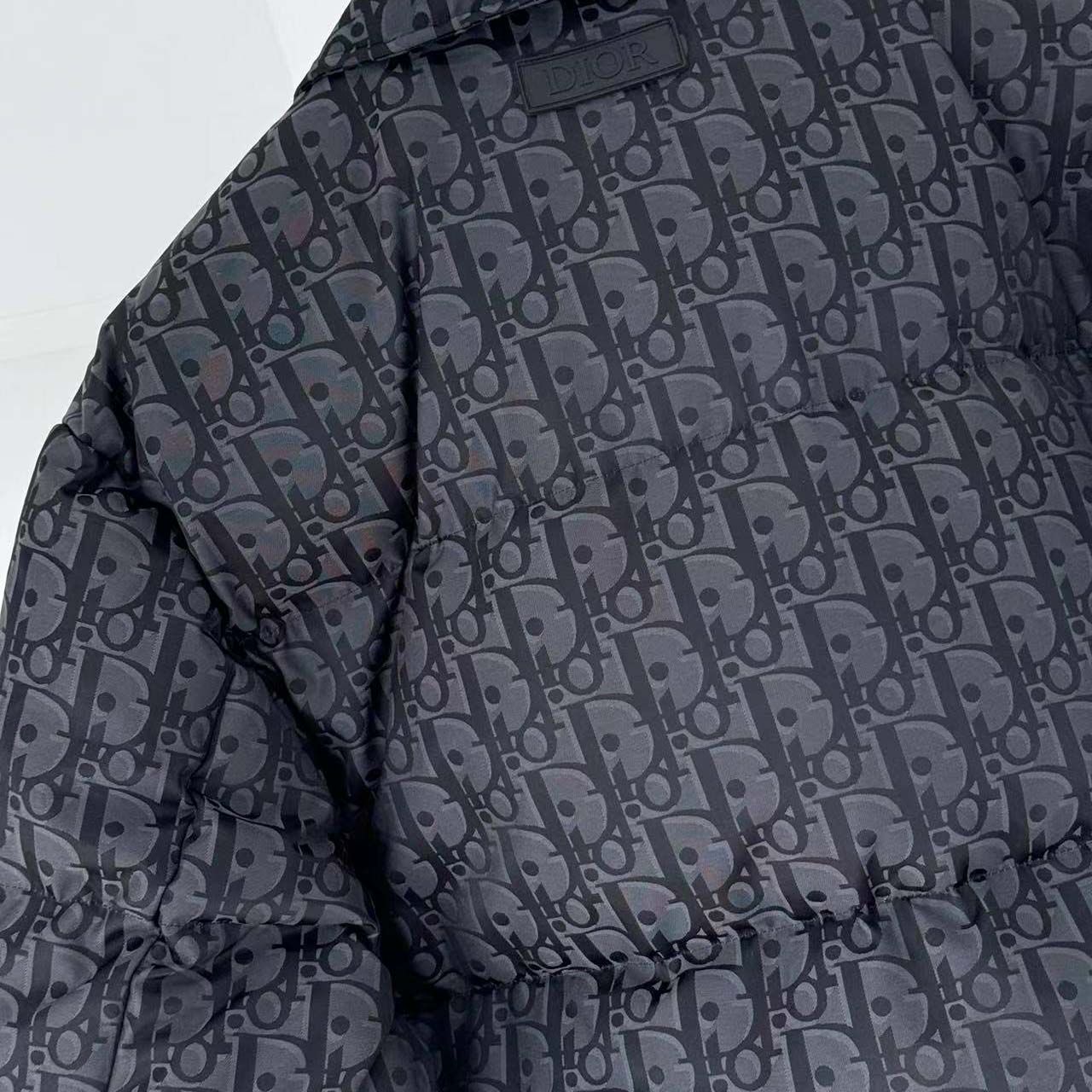 Dior Oblique Down Overshirt Black Cotton-Blend Jacquard - DesignerGu