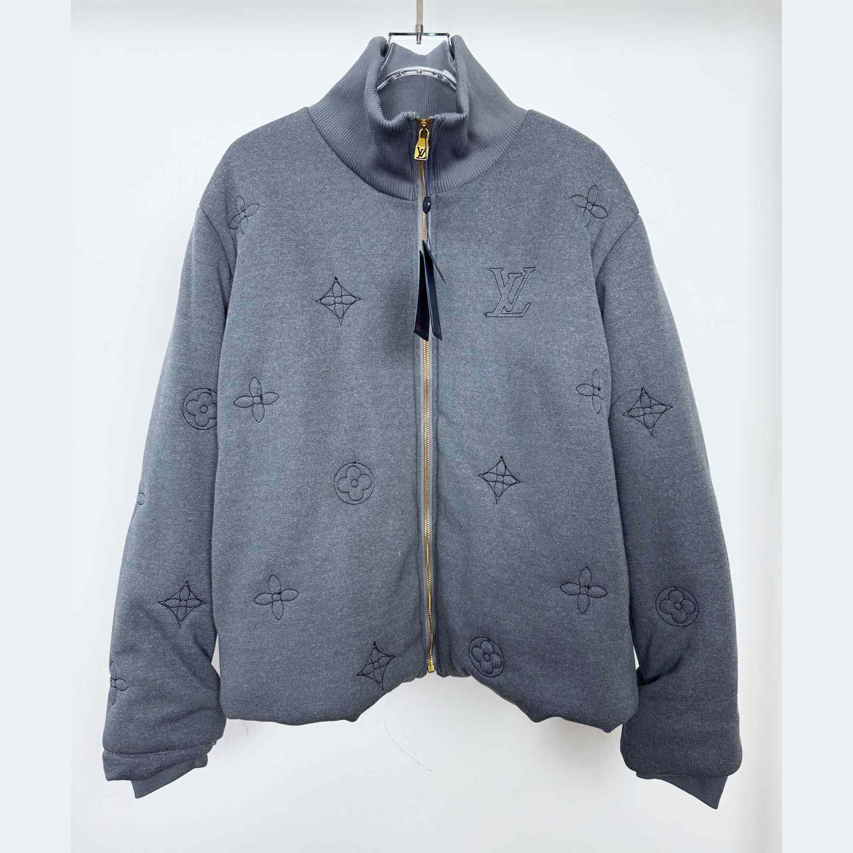 Louis Vuitton Elegant Monogram Knitted Down Blouson - DesignerGu