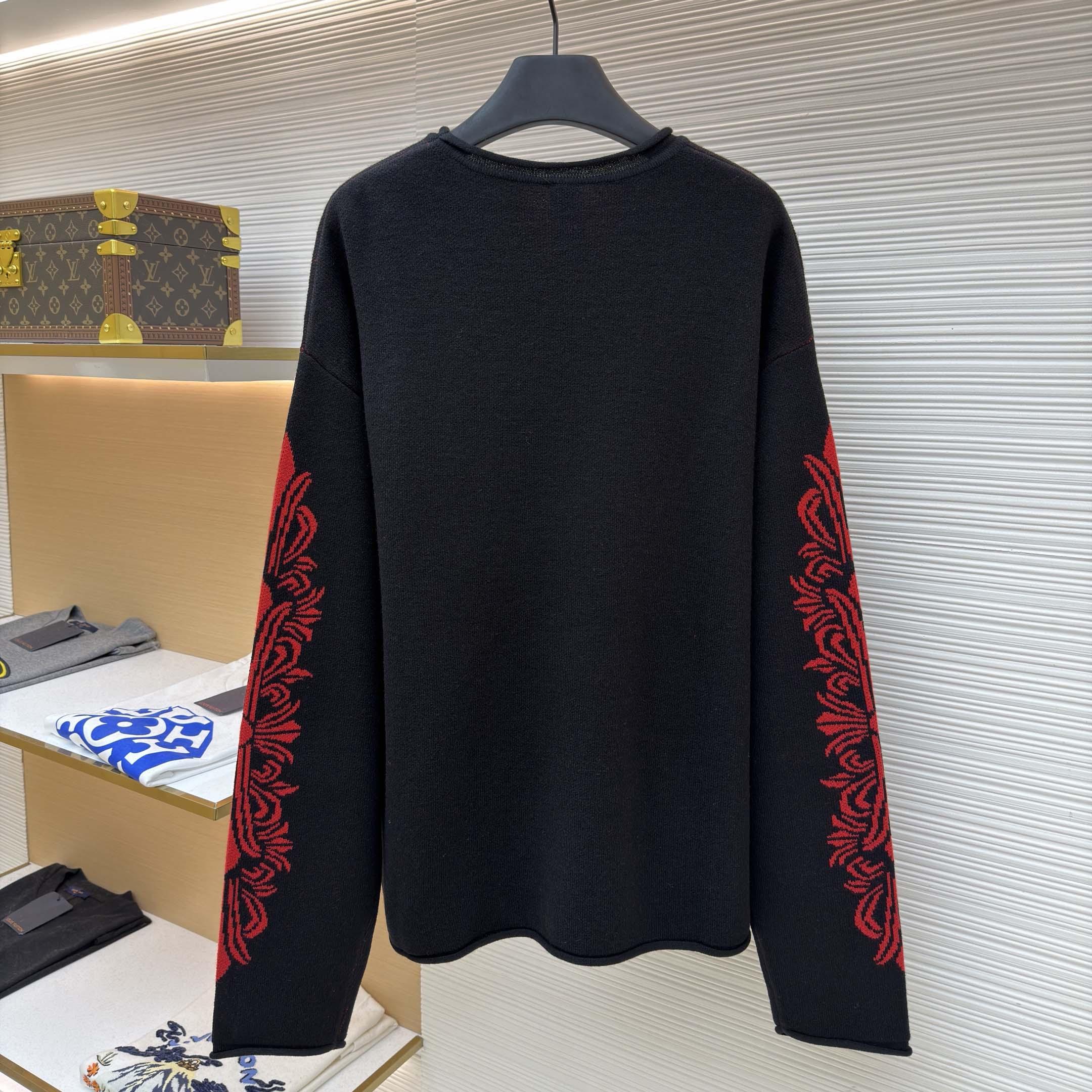 Chrome Hearts Cashmere Cross Patch Sweater  - DesignerGu