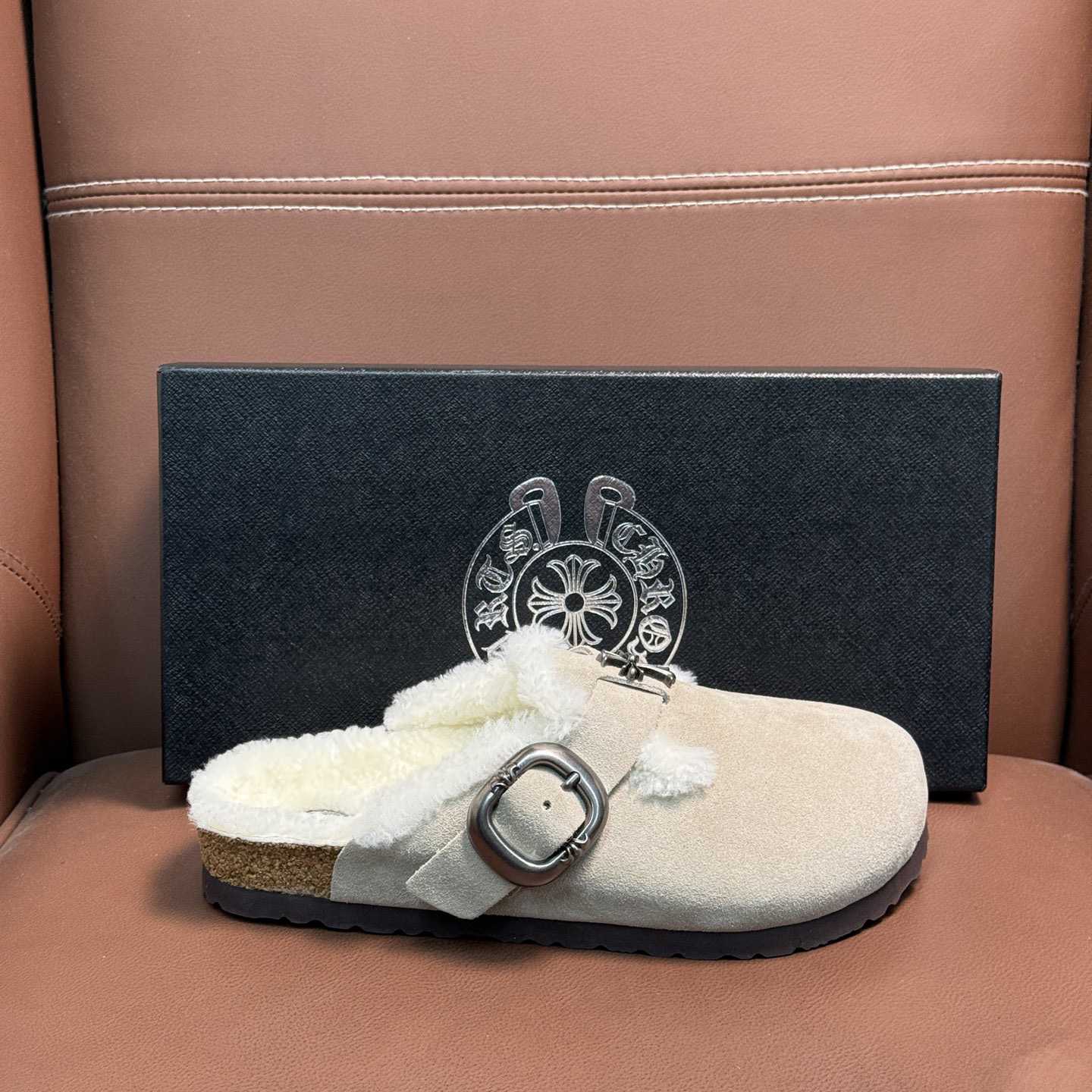 Chrome Hearts Birkenstock Boston Suede Sandals  - DesignerGu