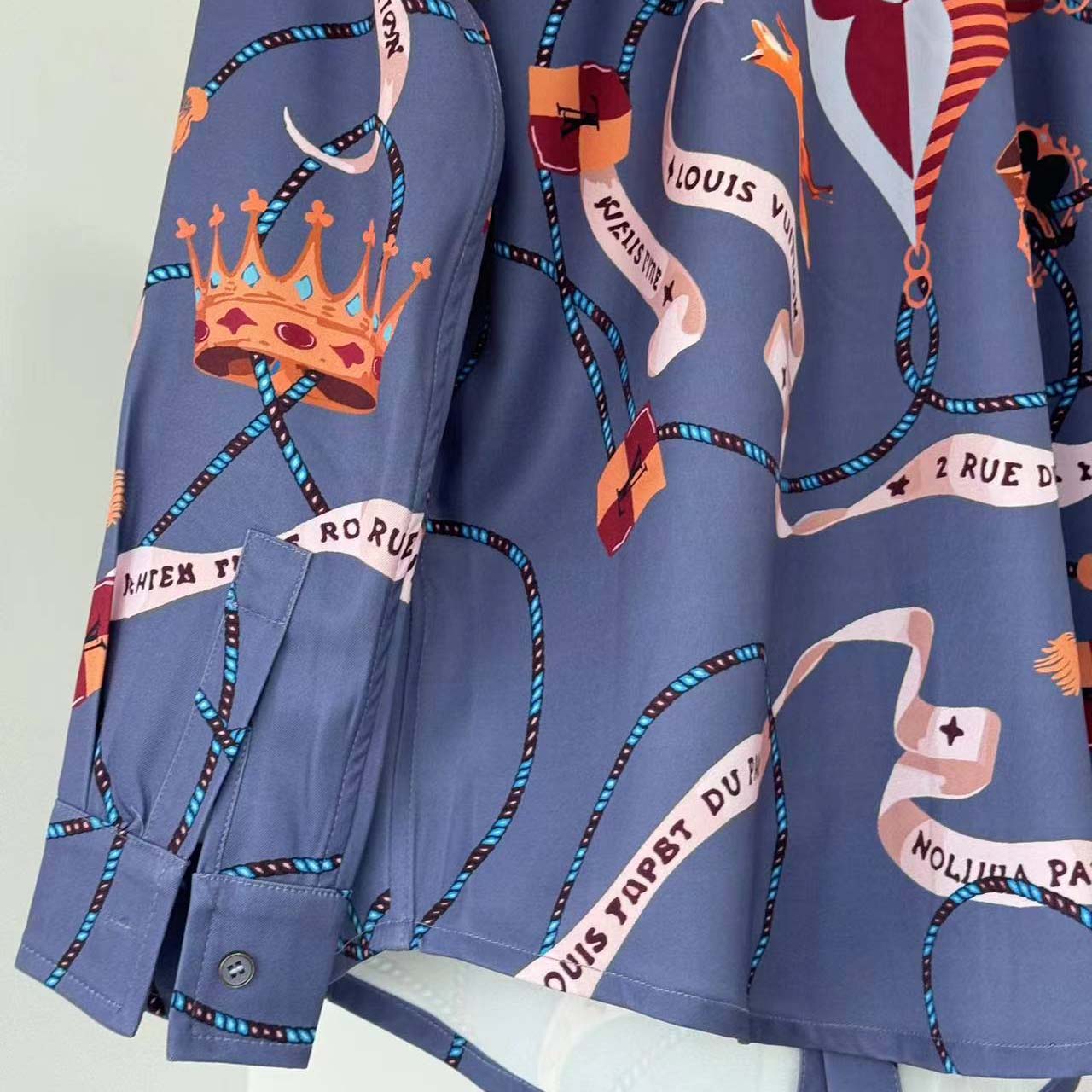 Louis Vuitton Printed Silk Shirt - DesignerGu