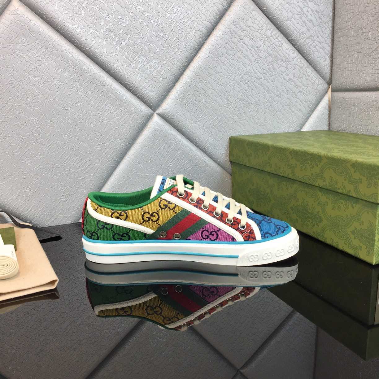 Gucci Multicolor GG Canvas Tennis 1977 Sneakers - DesignerGu