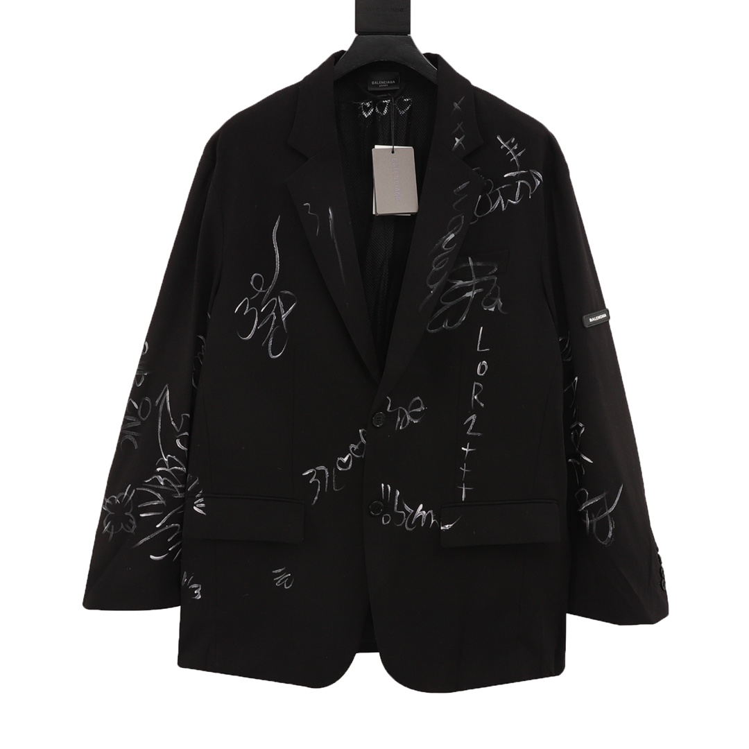 Balenciaga Graffiti Skater Tailored Blazer - DesignerGu