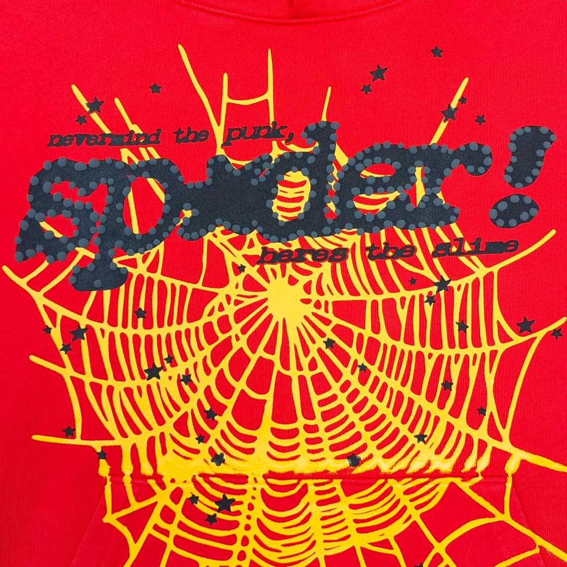 Sp5der Og Web V2 Hoodie 'Red' - DesignerGu
