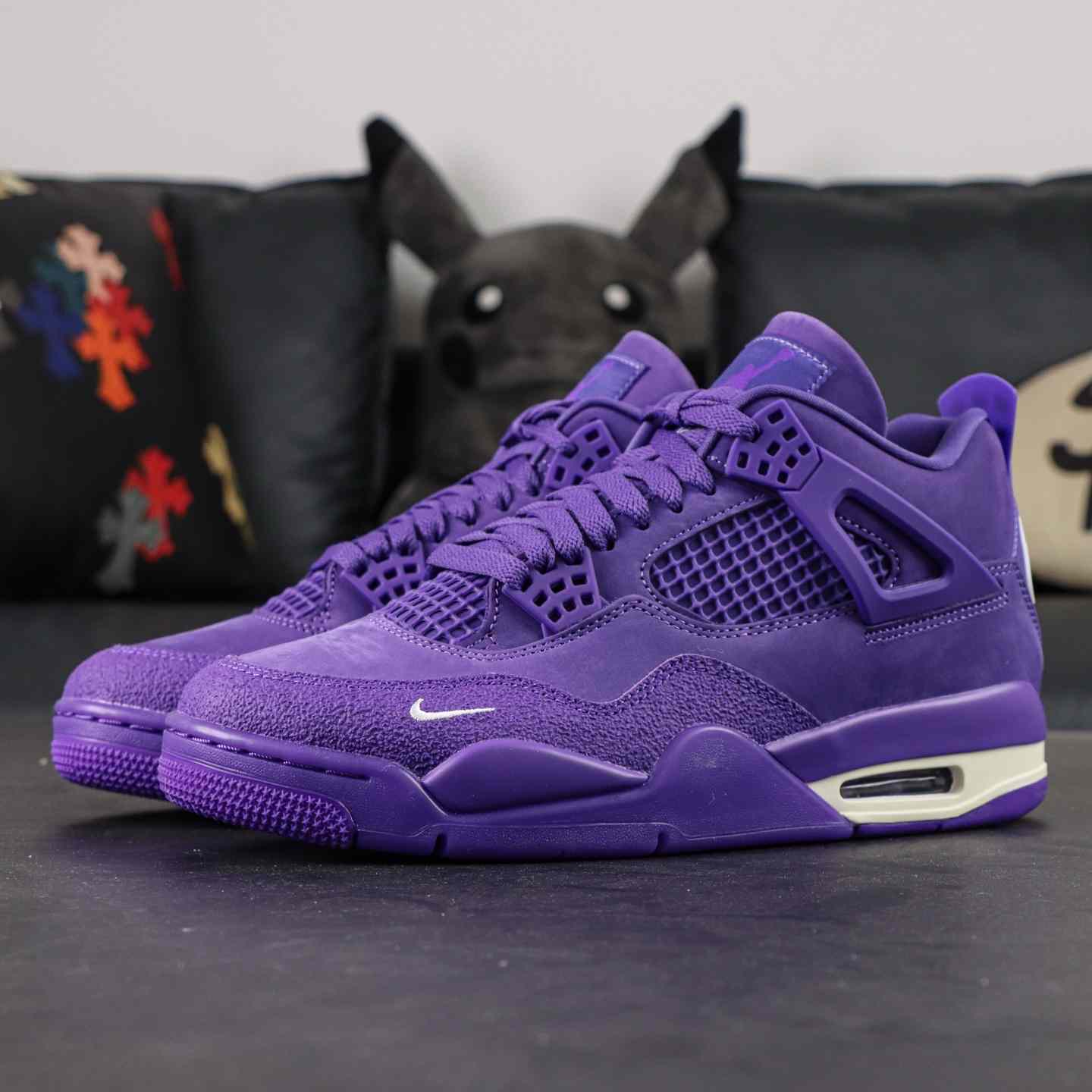 Nigel Sylvester x Air Jordan 4 Retro “Purple Brick” HF4340-500 | Size 36–48.5 - DesignerGu