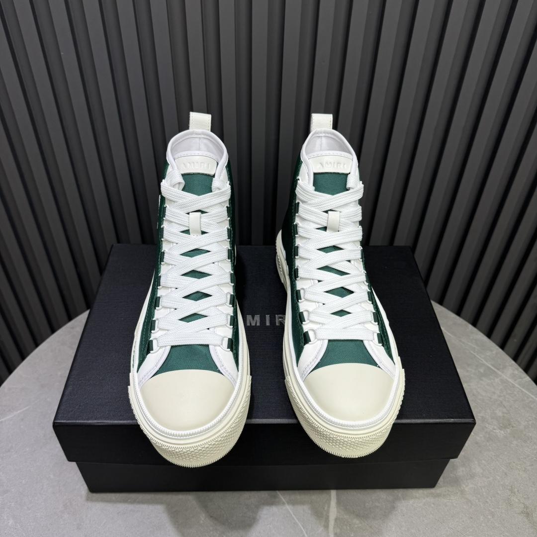 Amiri Green 'MA' Court Hi Sneakers - DesignerGu