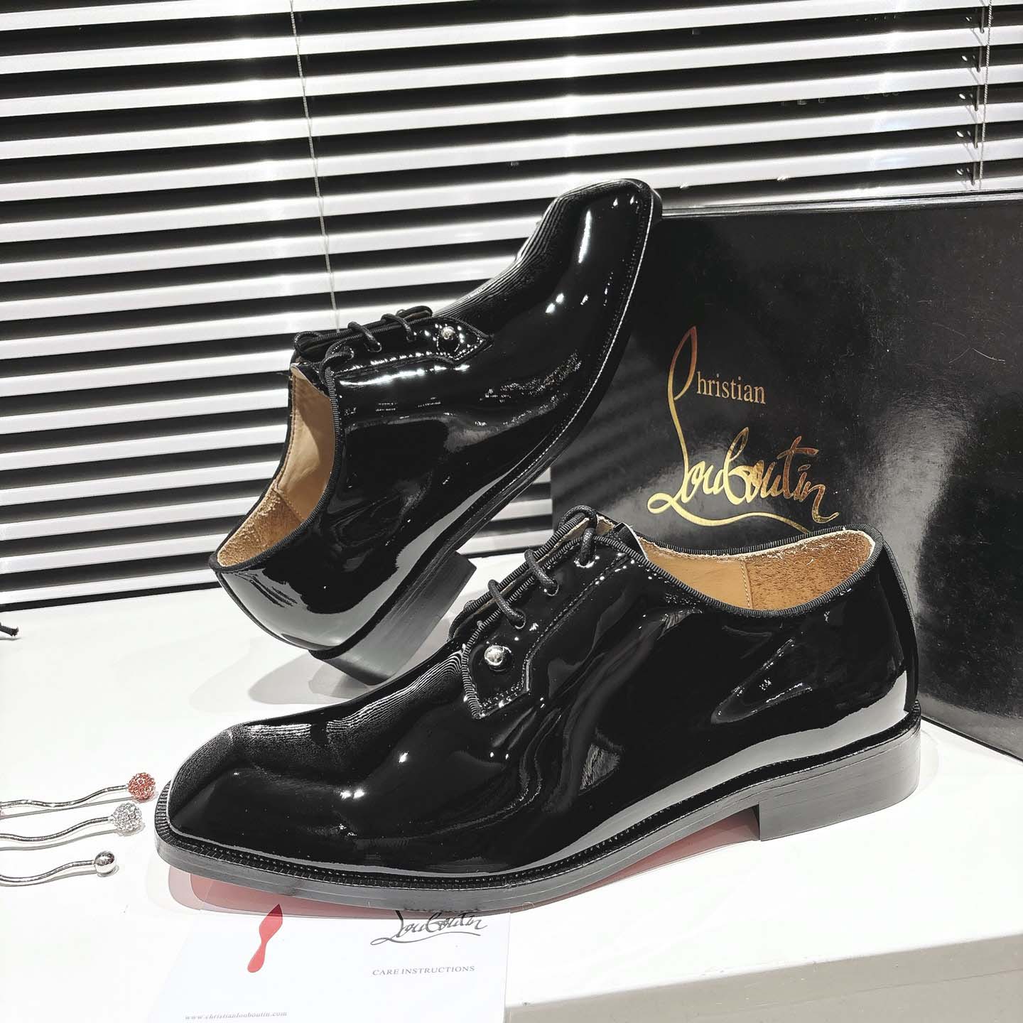 Christian Louboutin Chambeliss Derbies - Patent calf leather - DesignerGu