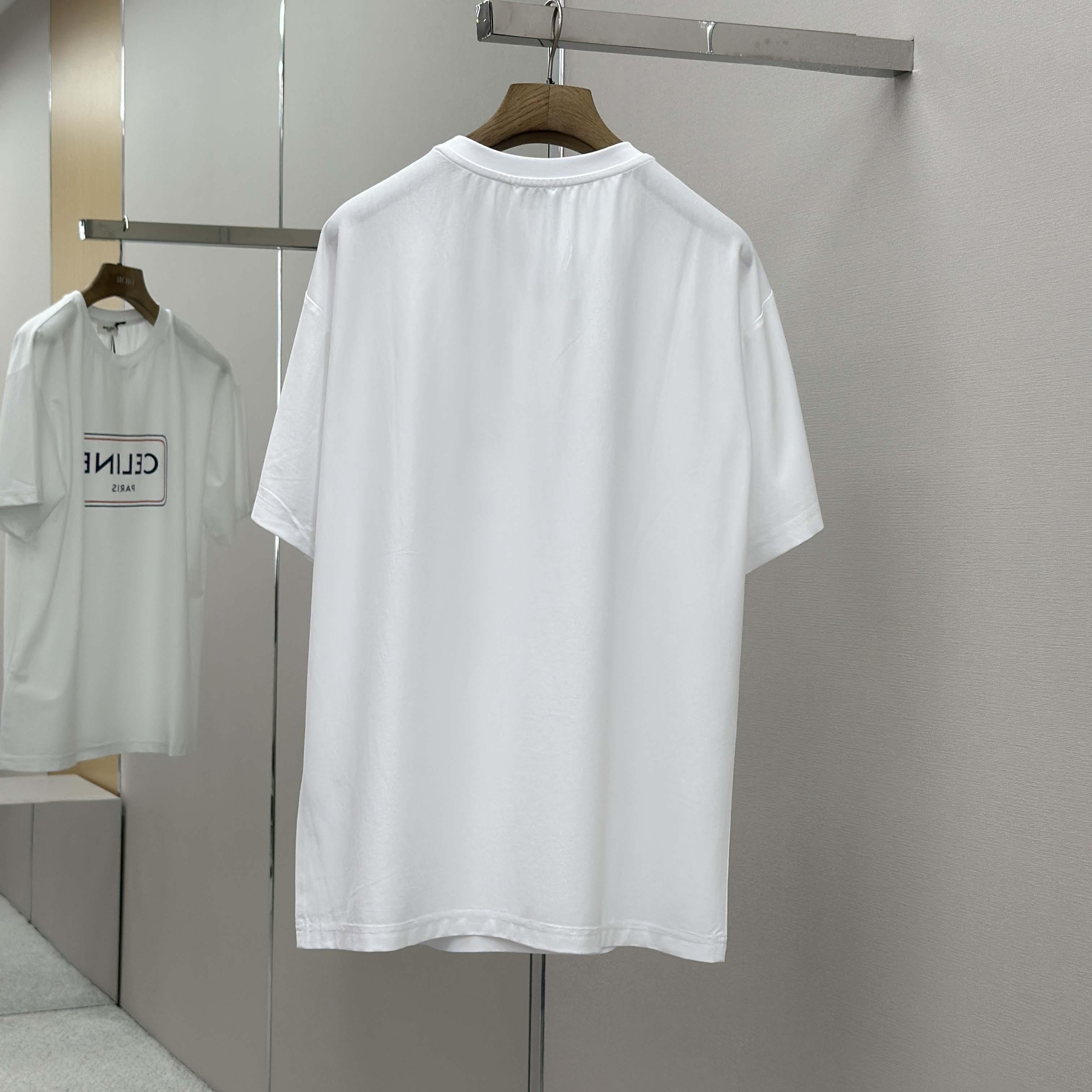Celine Loose T-shirt In Cotton Jersey - DesignerGu