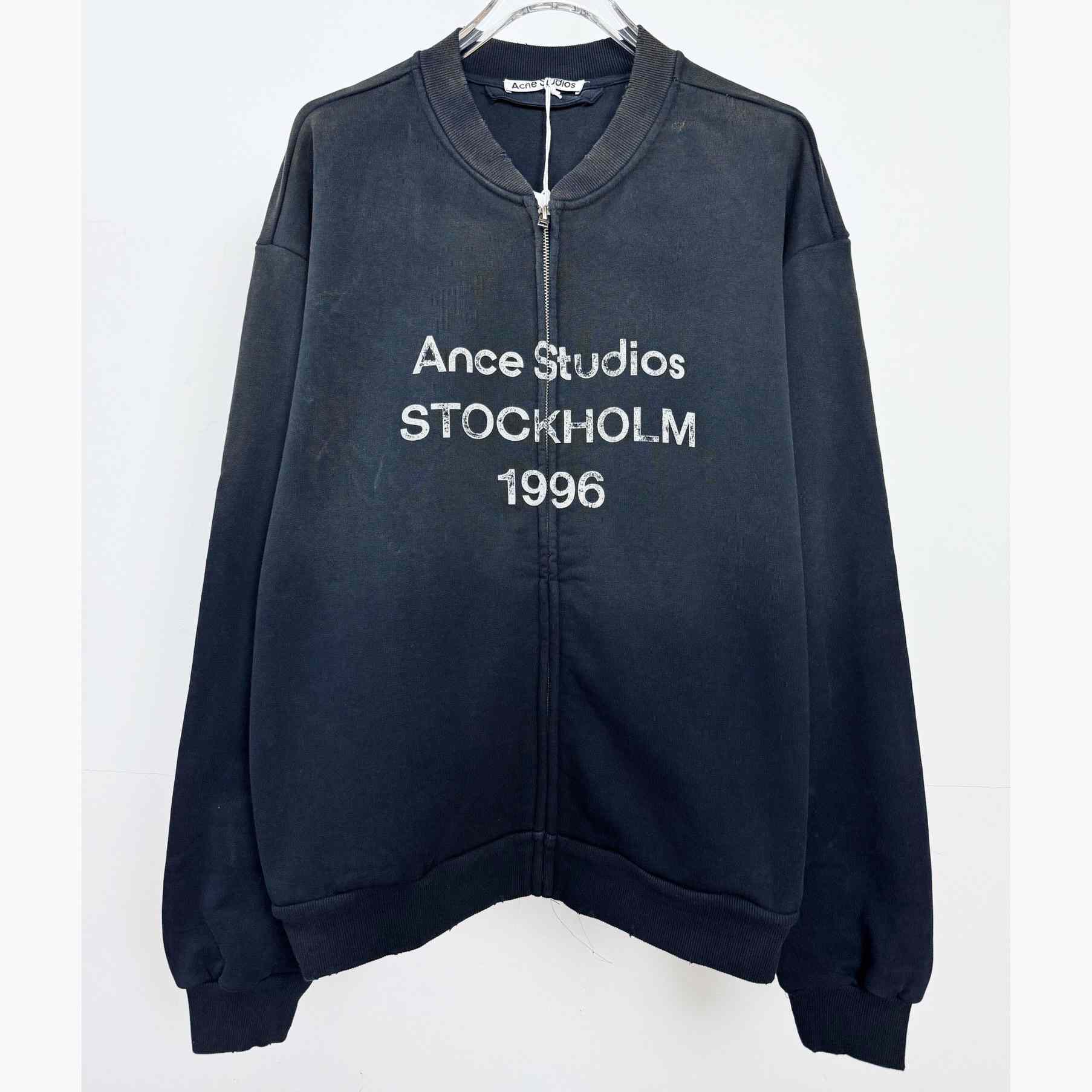 Acne Studios - Zip sweater logo - DesignerGu
