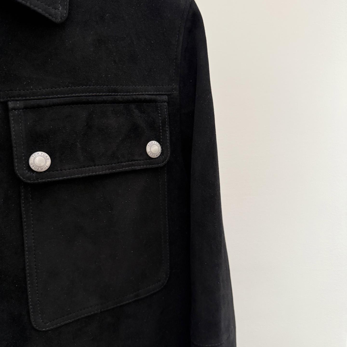 Tom Ford Men's Suede Motor Jacket - DesignerGu