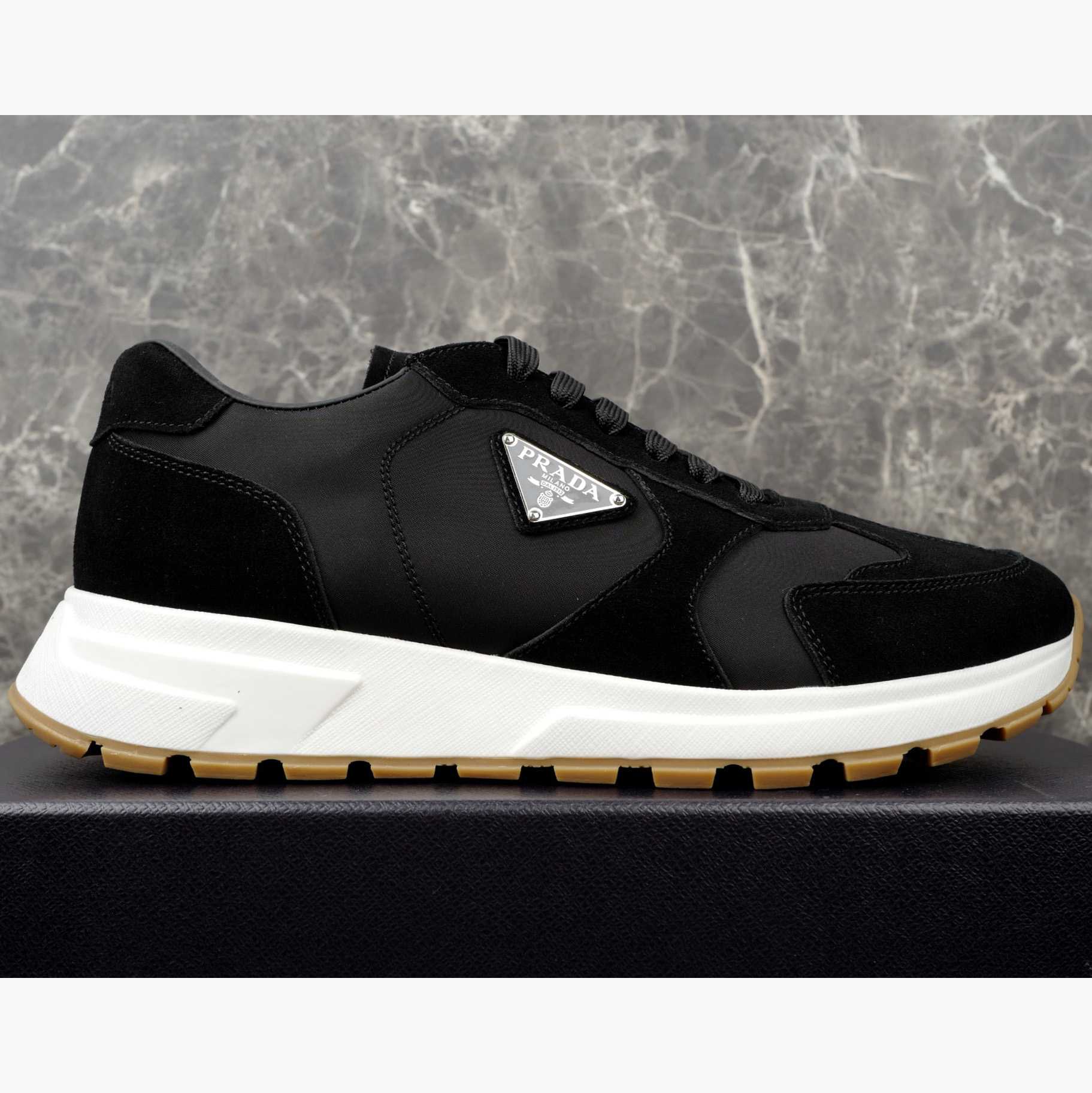 Prada Prax Suede And Re-Nylon Sneakers - DesignerGu