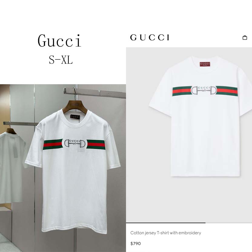 Gucci Cotton Jersey T-shirt With Embroidery - DesignerGu