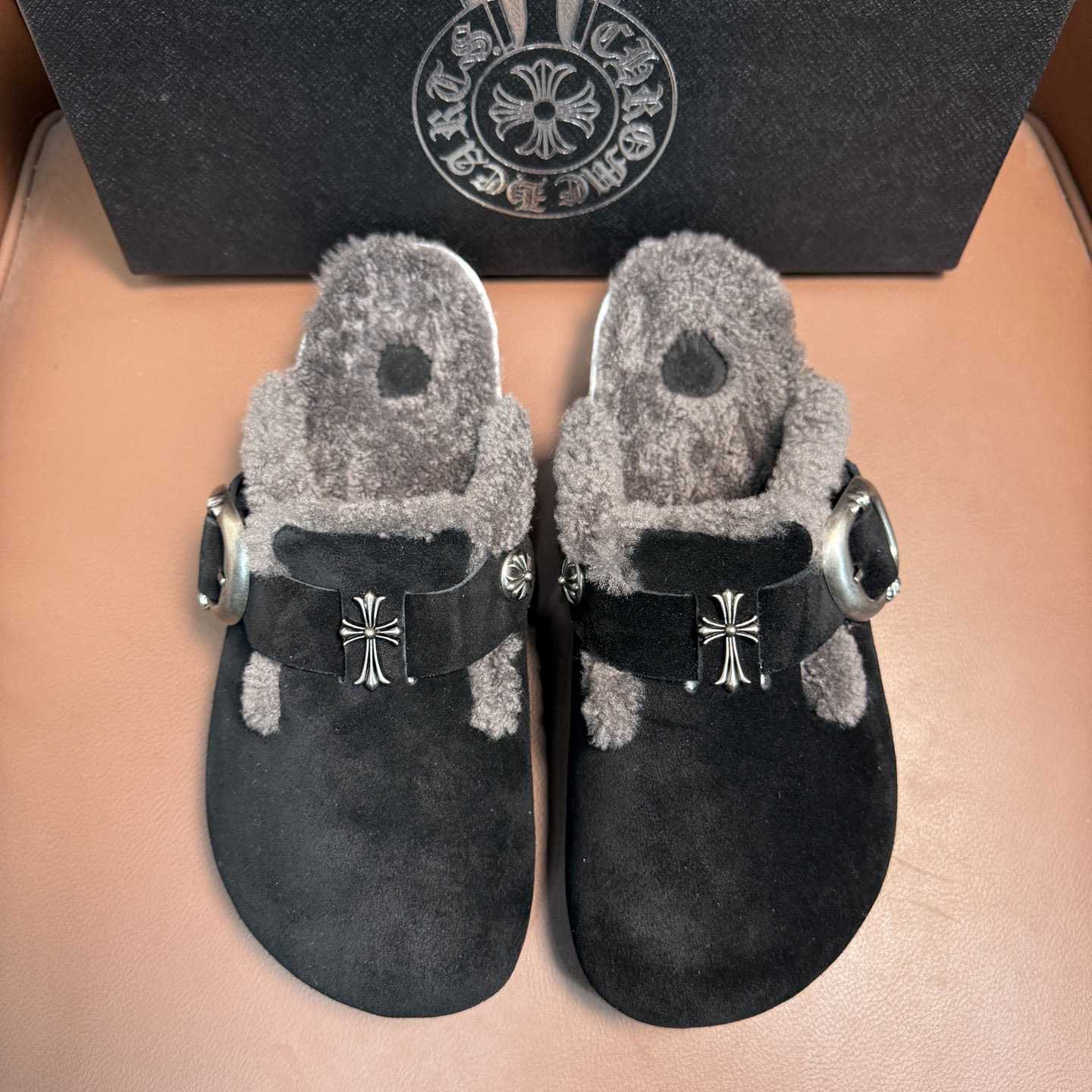 Chrome Hearts Birkenstock Boston Suede Sandals  - DesignerGu
