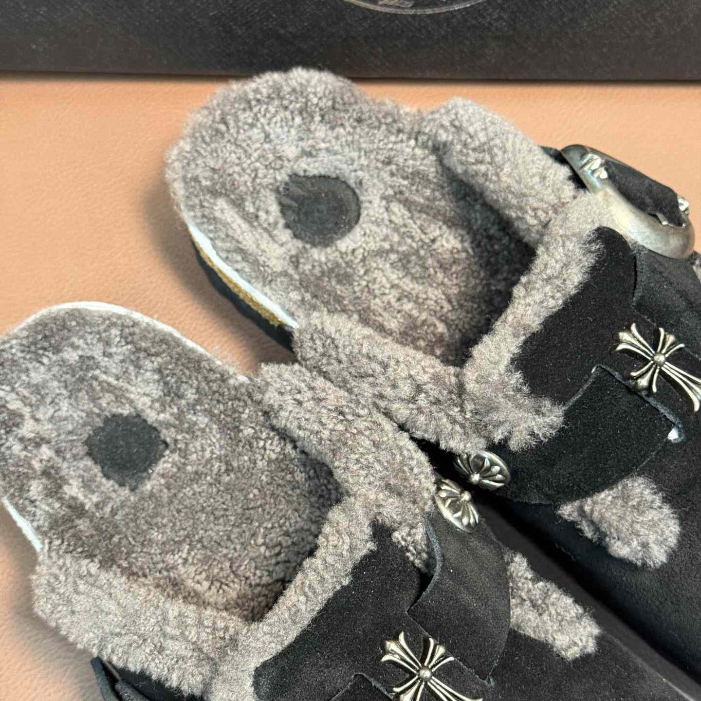 Chrome Hearts Birkenstock Boston Suede Sandals  - DesignerGu