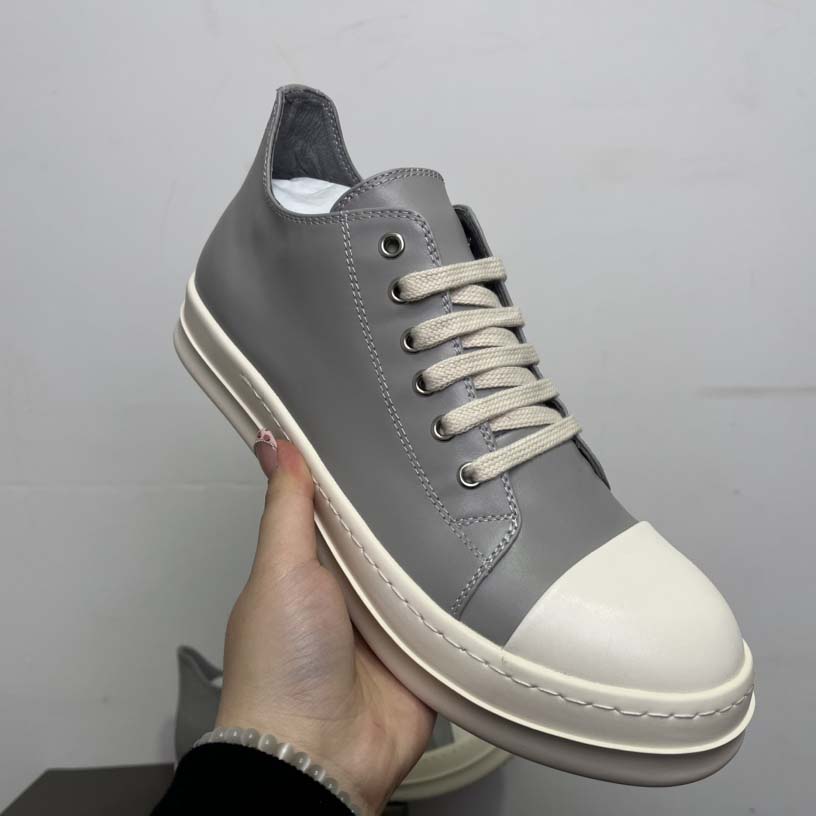Rick Owens Lace-up Leather Sneakers  - DesignerGu