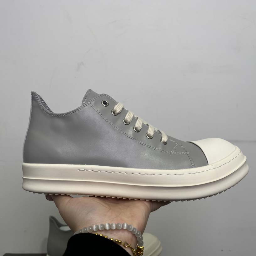 Rick Owens Lace-up Leather Sneakers  - DesignerGu