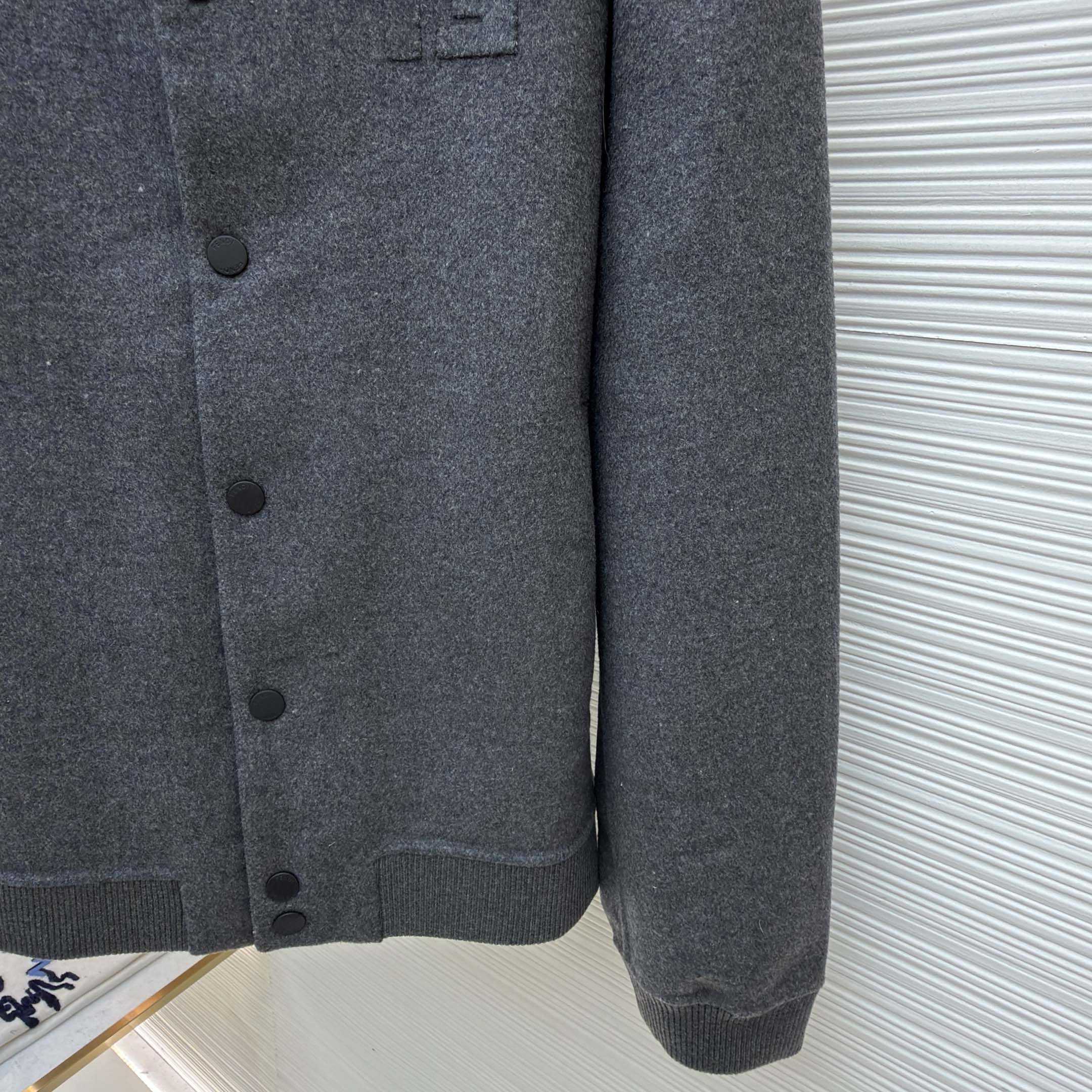 Fendi Gray Wool Blouson - DesignerGu