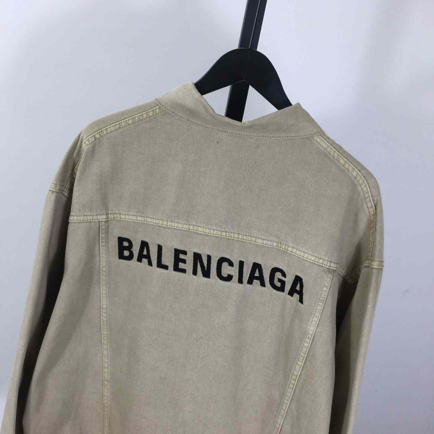 Balenciaga Logo-print Denim Jacket - DesignerGu