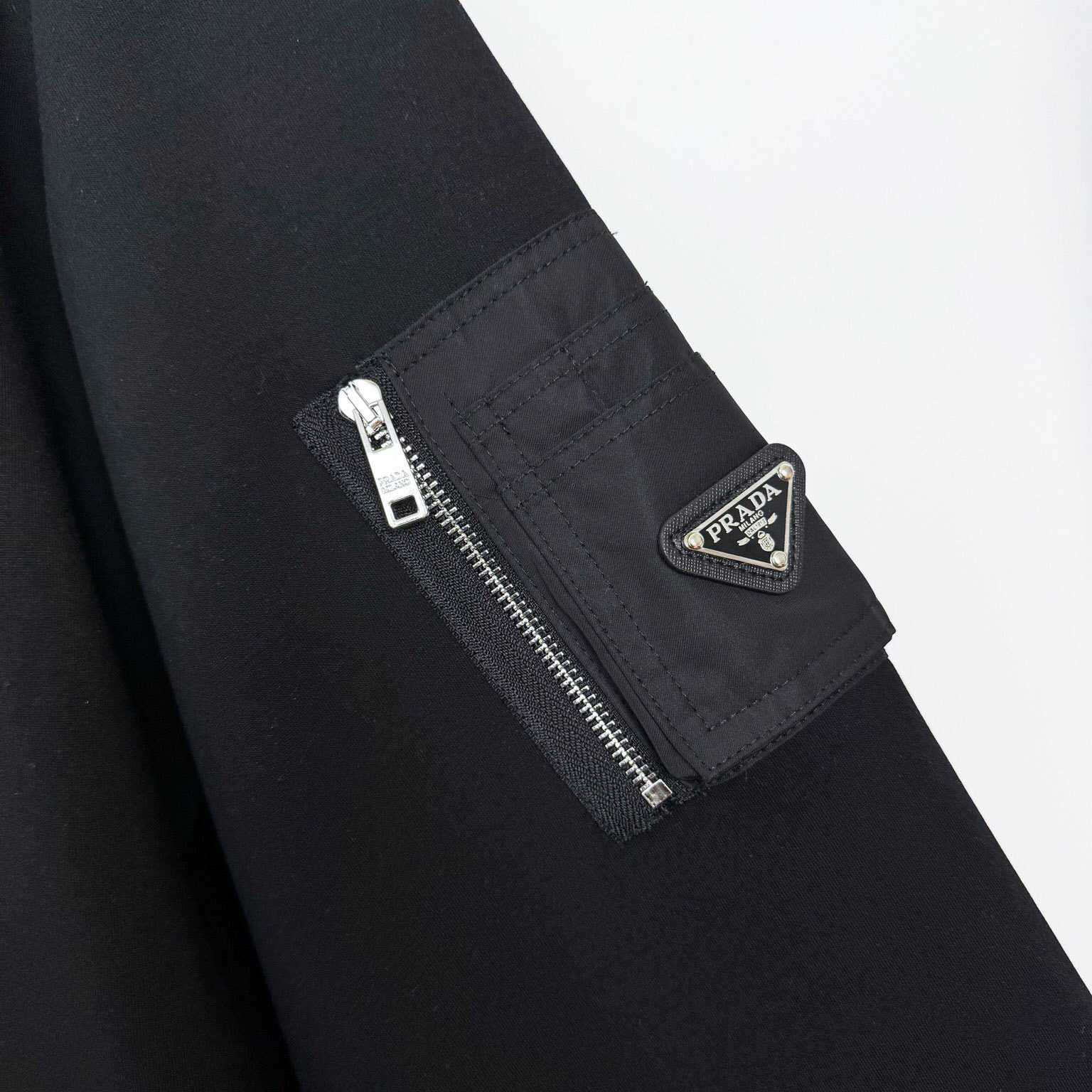 Prada Cotton Fleece And Re-Nylon Sweatshirt - DesignerGu