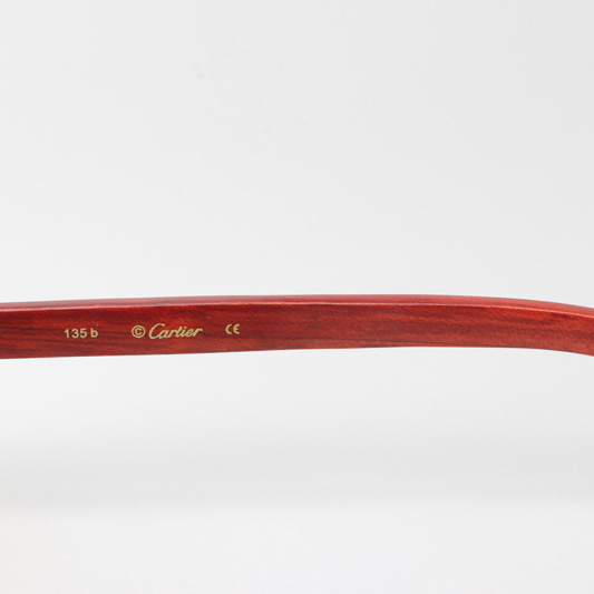 Cartier CT 3524012 Wood Sunglasses Silver Brown - DesignerGu