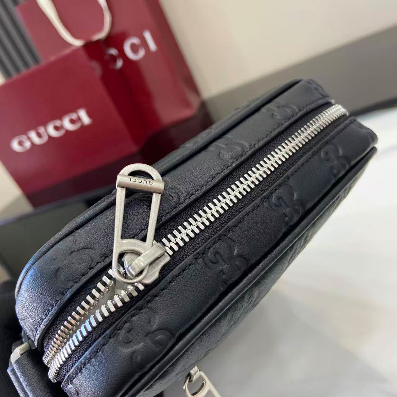 Gucci GG Emblem Small Crossbody Bag 850238 - DesignerGu