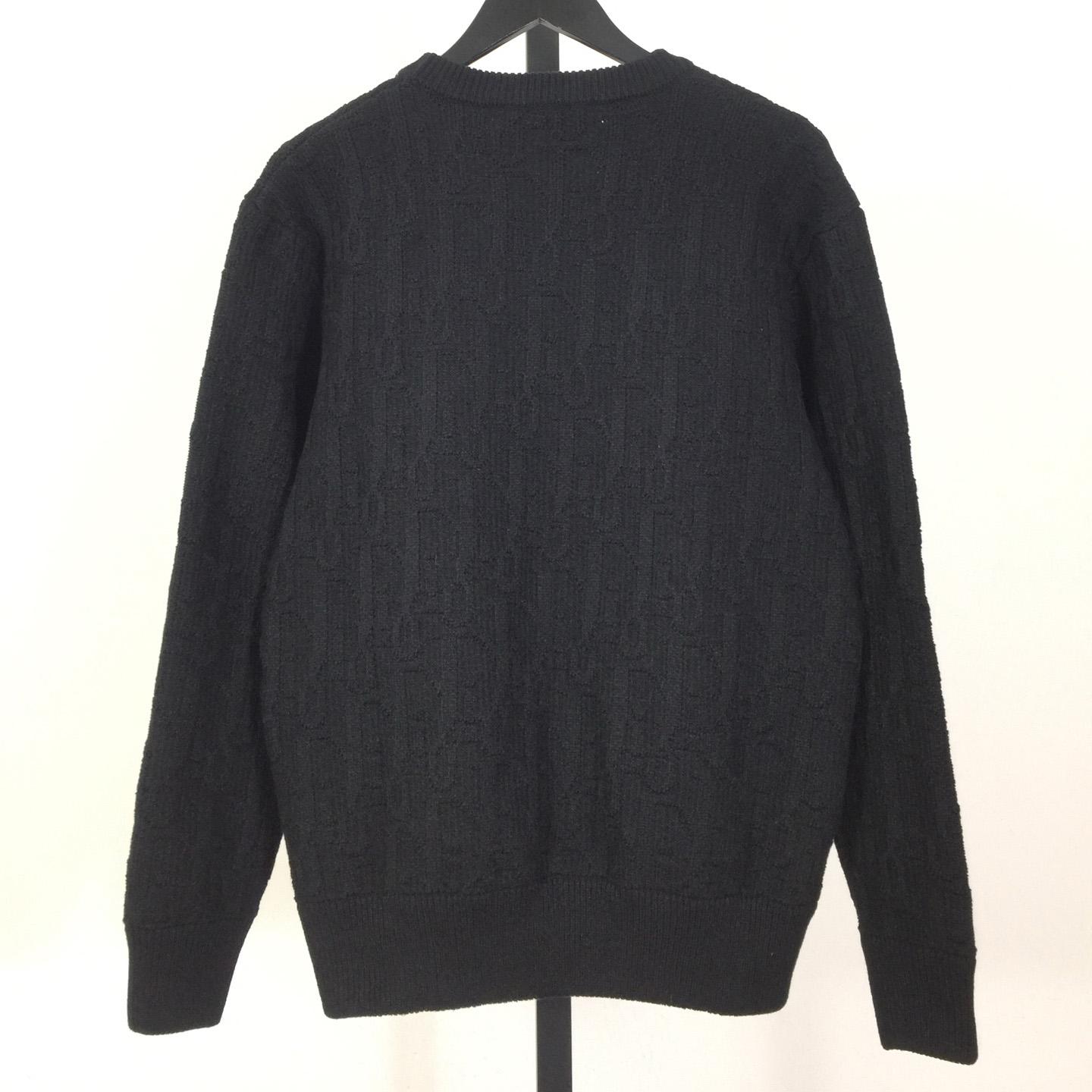 Dior Oblique Sweater Black Cotton-Blend Jacquard - DesignerGu