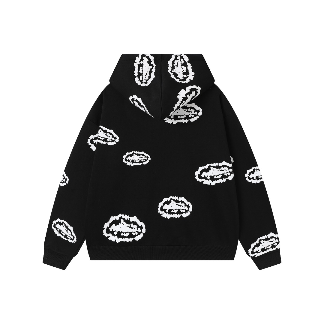 Denim Tears x Corteiz Wreath-print Cotton Hoodie - DesignerGu