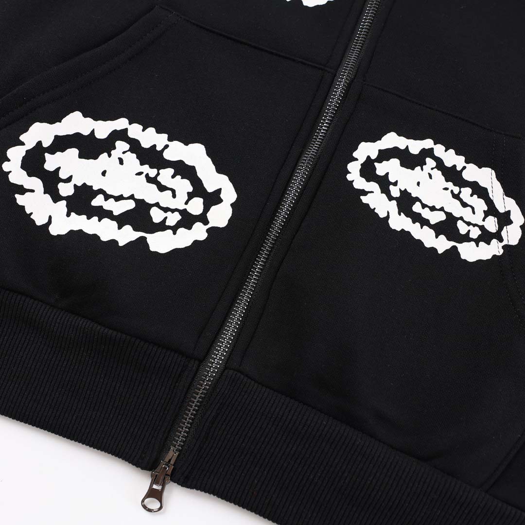 Denim Tears x Corteiz Wreath-print Cotton Hoodie - DesignerGu