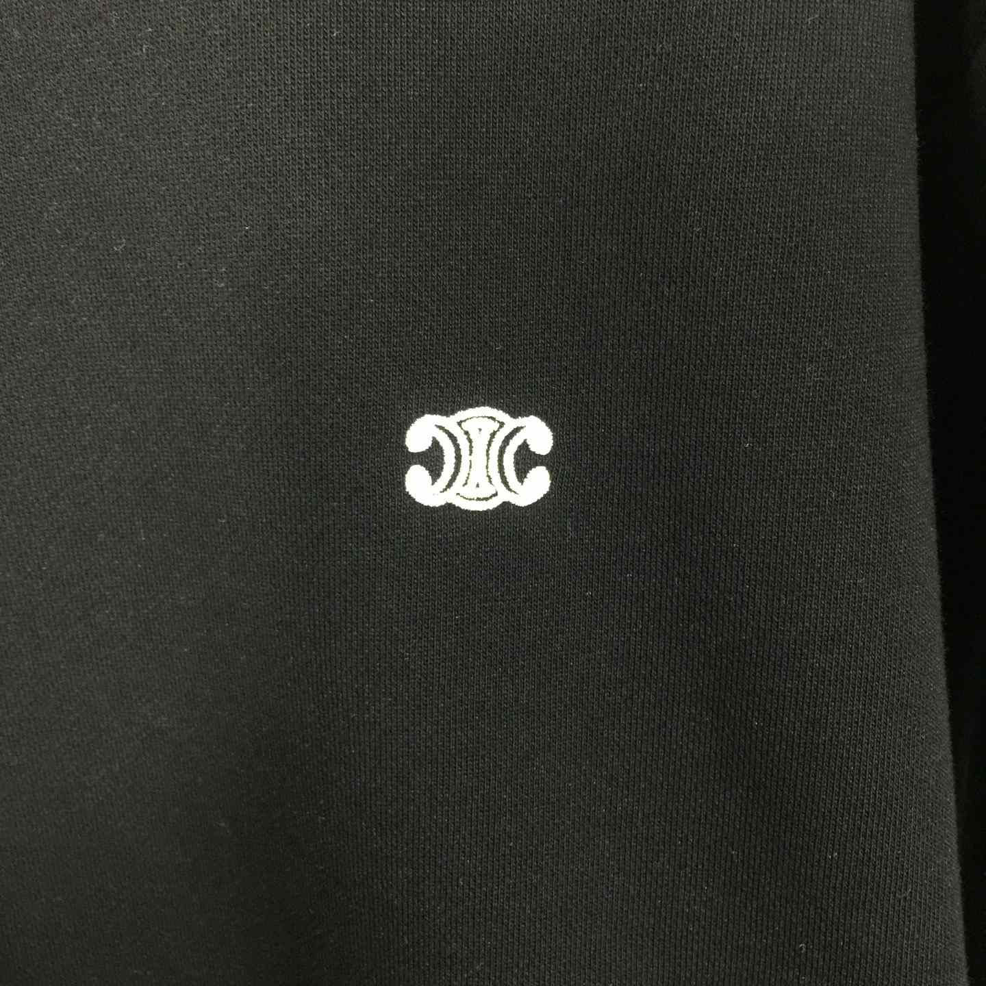 Celine Triomphe Loose Sweatshirt In Cotton Fleece - DesignerGu