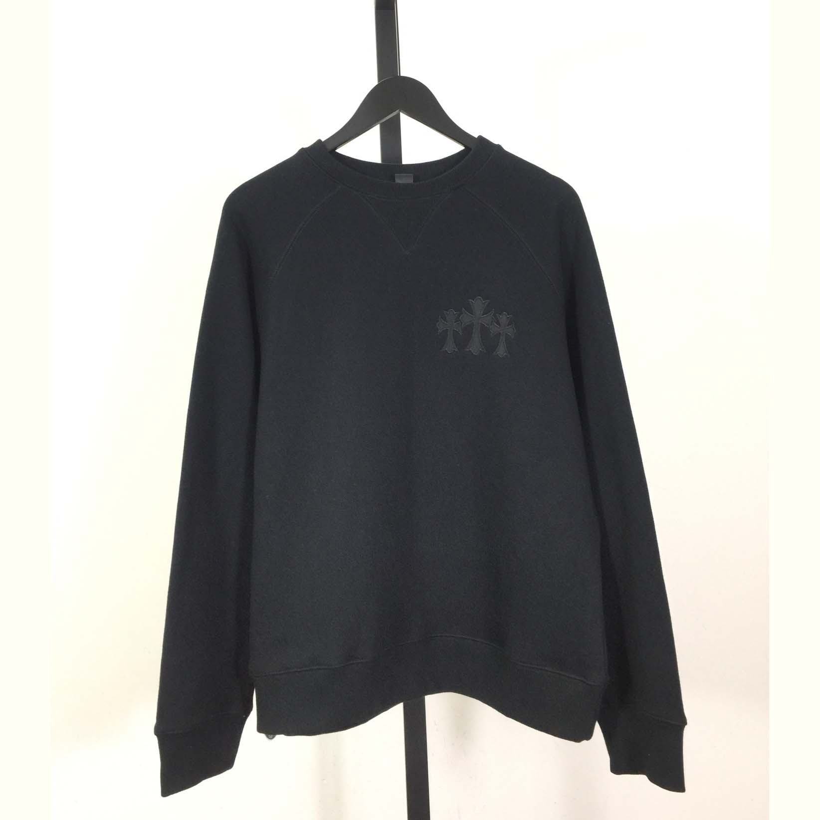 Chrome Hearts Cemetery Cross Crew-neck Sweatshirt - DesignerGu