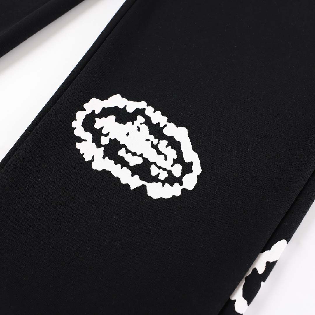 Denim Tears x Corteiz Cotton Wreath Sweatpants 'Black' - DesignerGu