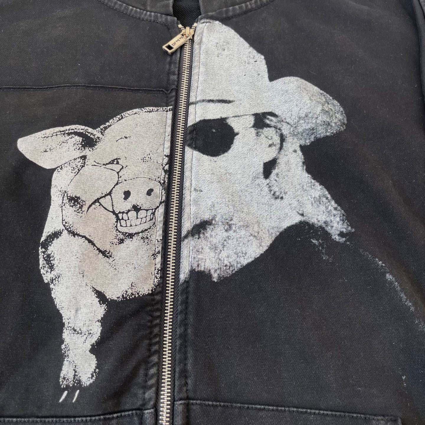 Enfants Riches Déprimés  Pig Alan Jackson Assemblage Zip Up Hoodie - DesignerGu
