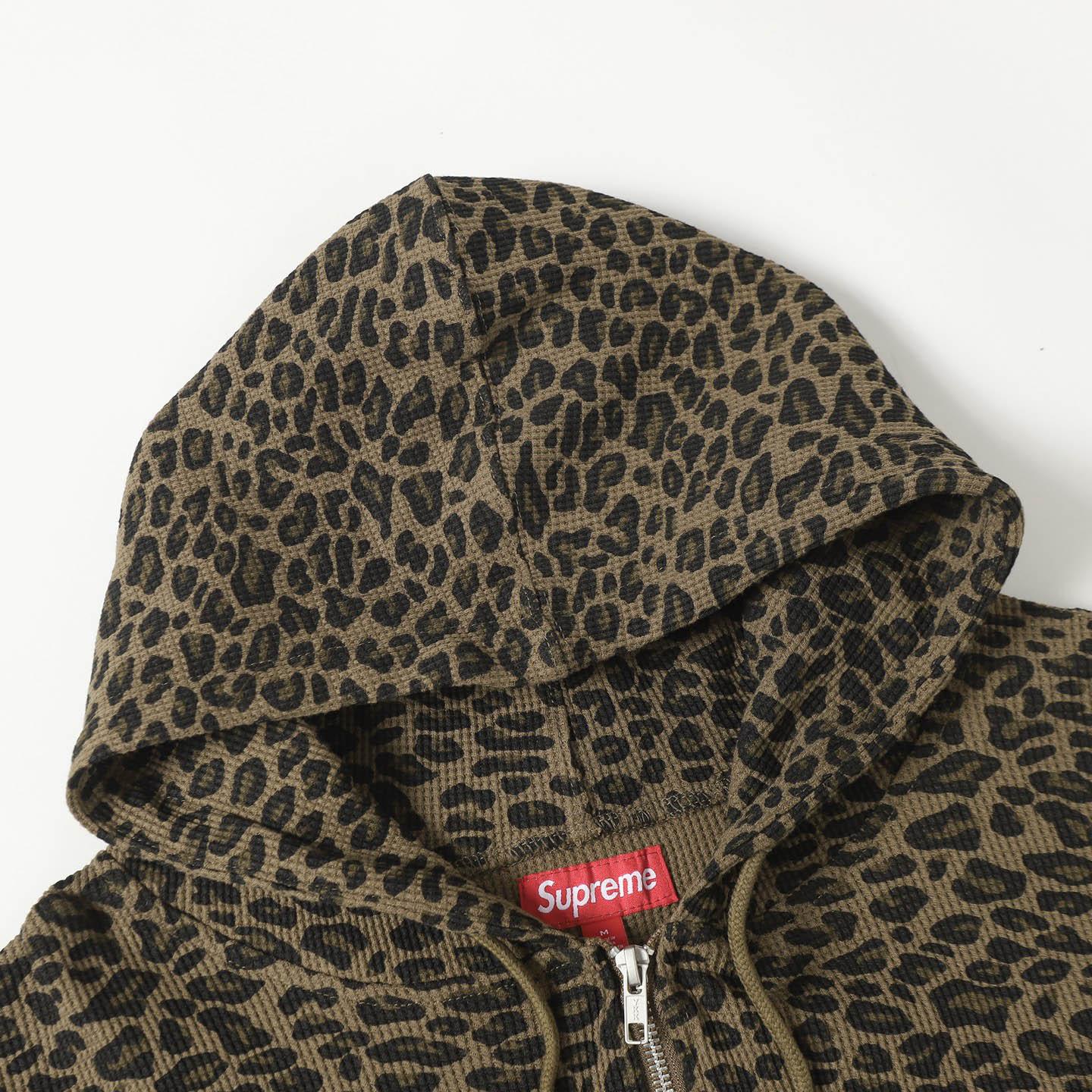 Supreme  Hooded Zip Up Thermal 'Leopard' - DesignerGu