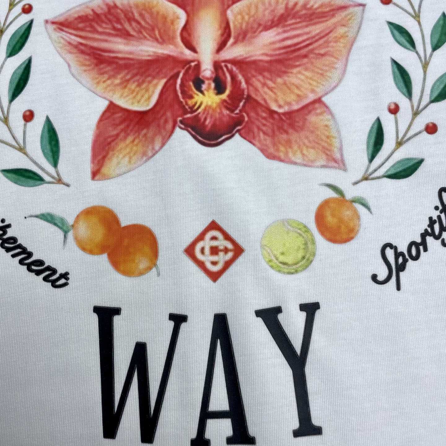 Casablanca Orchid Logo Short Sleeve T‑Shirt C1134 - DesignerGu