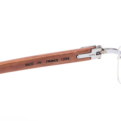 Cartier CT 3524012 Wood Eyeglasses In Silver - DesignerGu