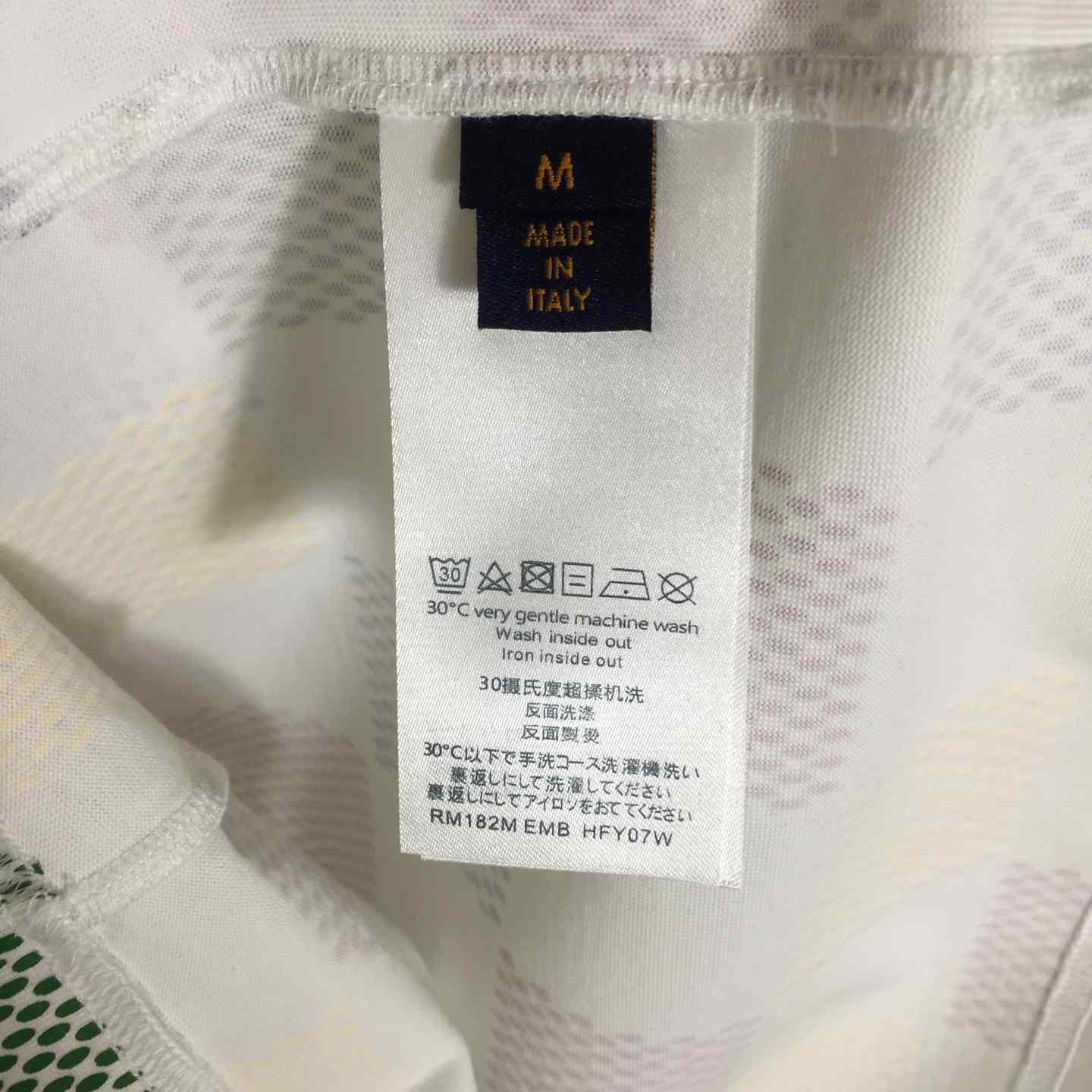 Louis Vuitton Damier Jacquard Short-sleeved Crewneck T-shirt - DesignerGu