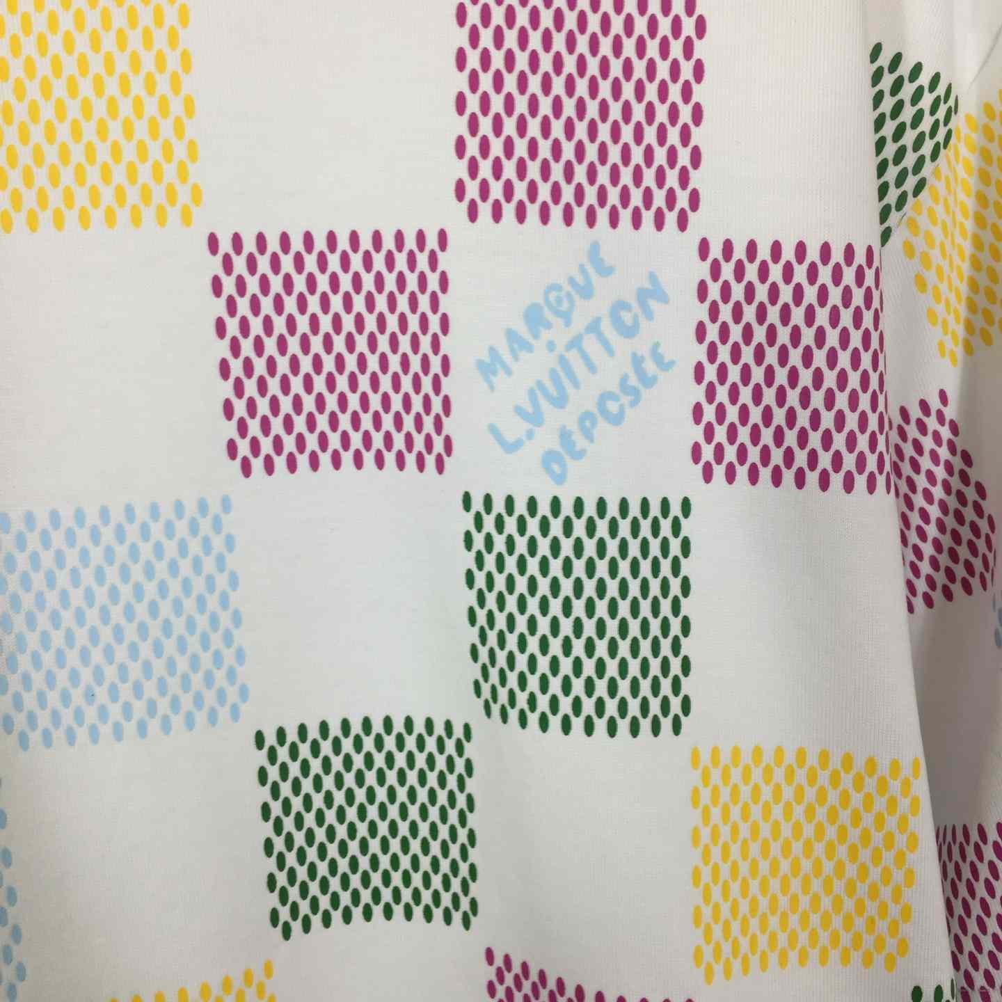 Louis Vuitton Damier Jacquard Short-sleeved Crewneck T-shirt - DesignerGu