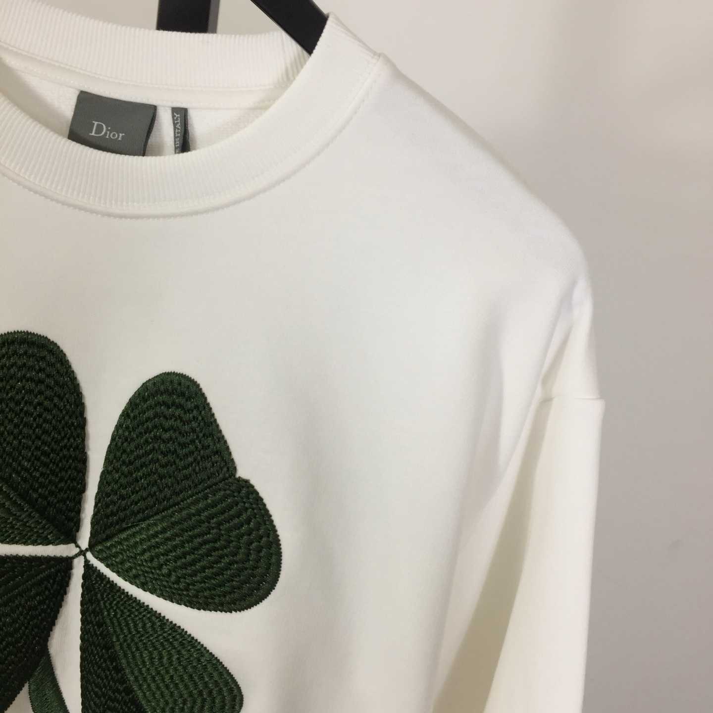 Dior Sweatshirt with Dior Clover Embroidery - DesignerGu