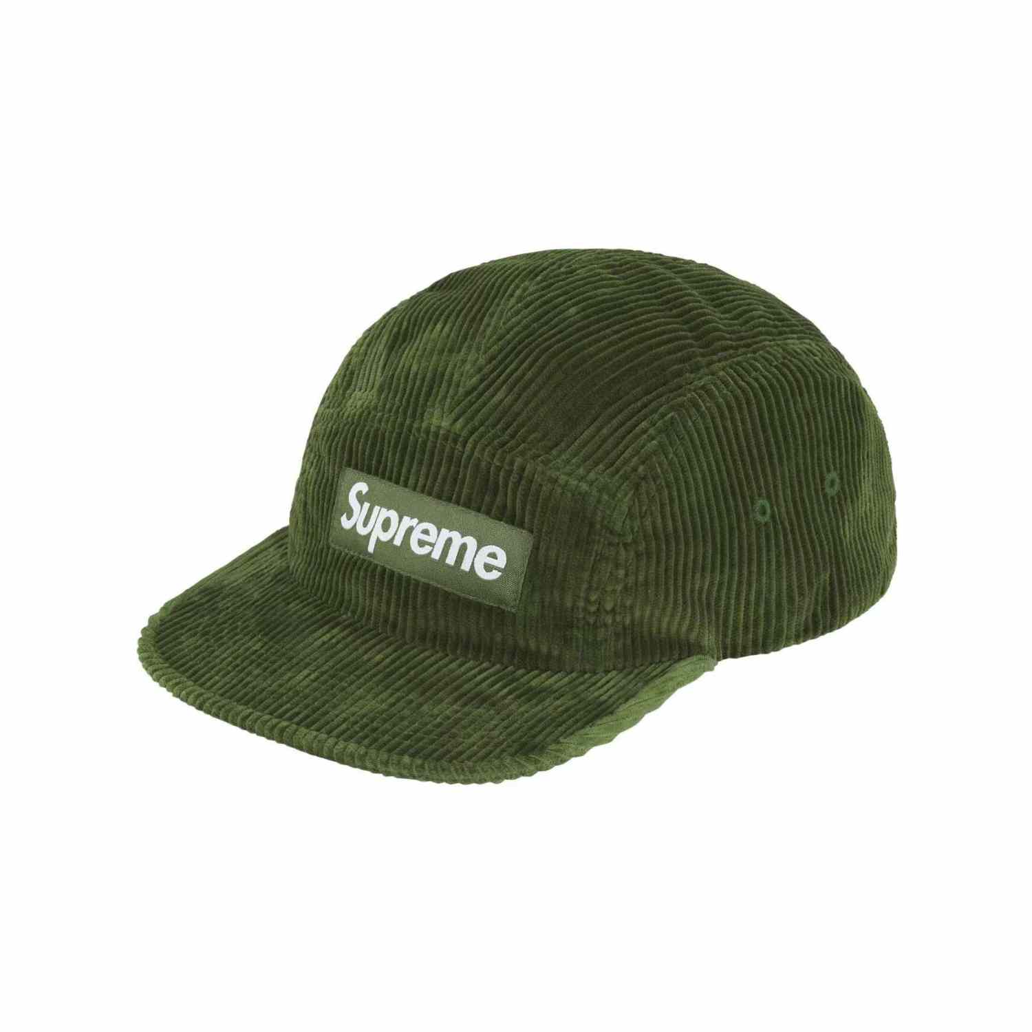 Supreme Corduroy Camp Cap 'Olive' - DesignerGu