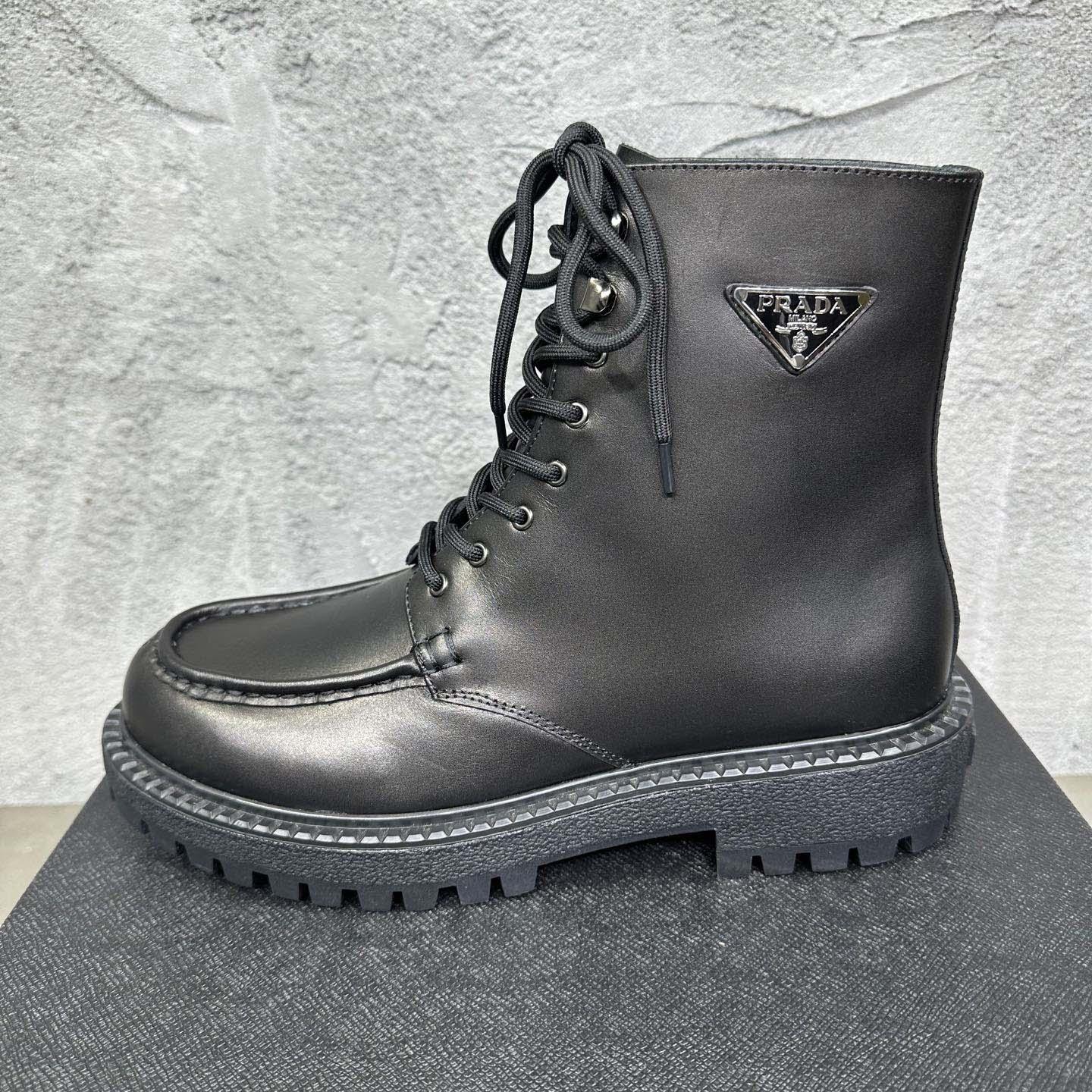 Prada Lace-up Lug-sole Boots - DesignerGu