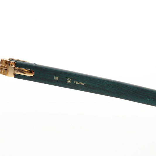 Cartier CT 4189706 Green Wood Sunglasses In Gold Gradient Brown - DesignerGu