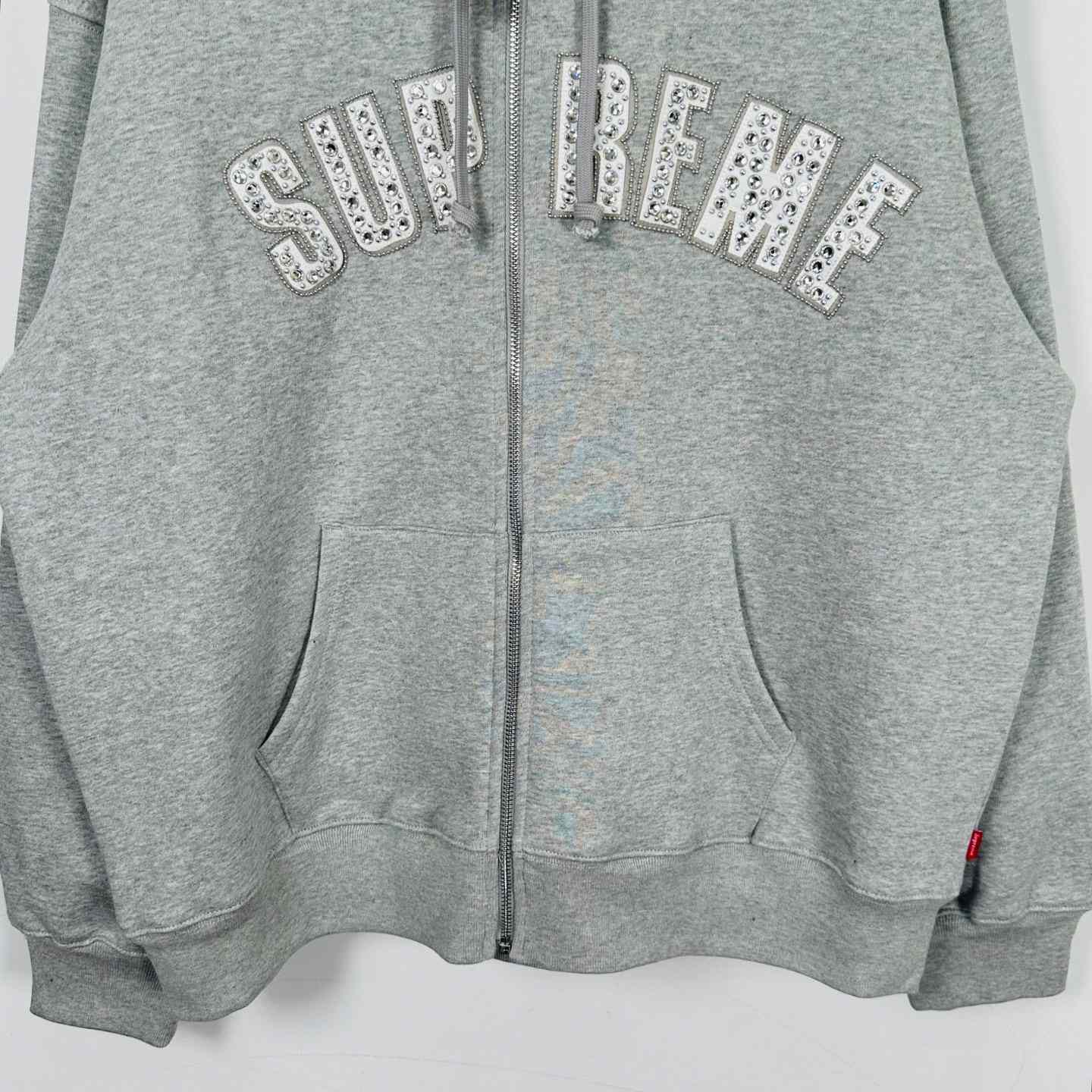 Supreme x B.B. Simon Zip Up Hooded Sweatshirt 'Heather Grey' - DesignerGu