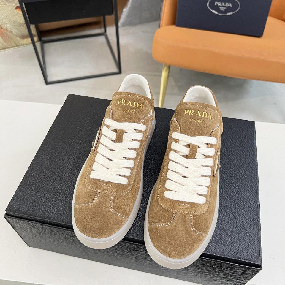 Prada Lane Suede Sneakers - DesignerGu